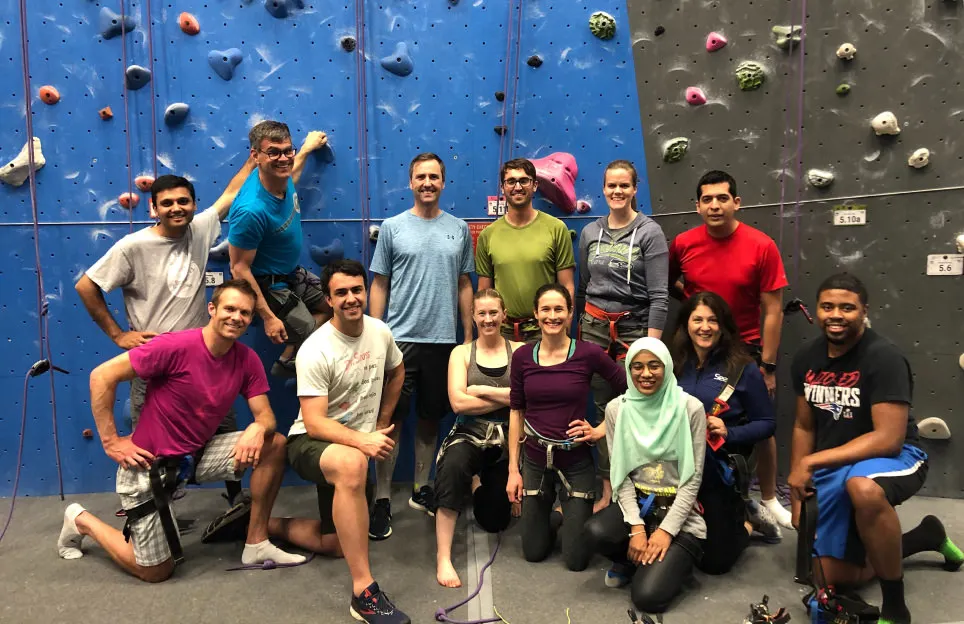 Seeq team in a climbing activity