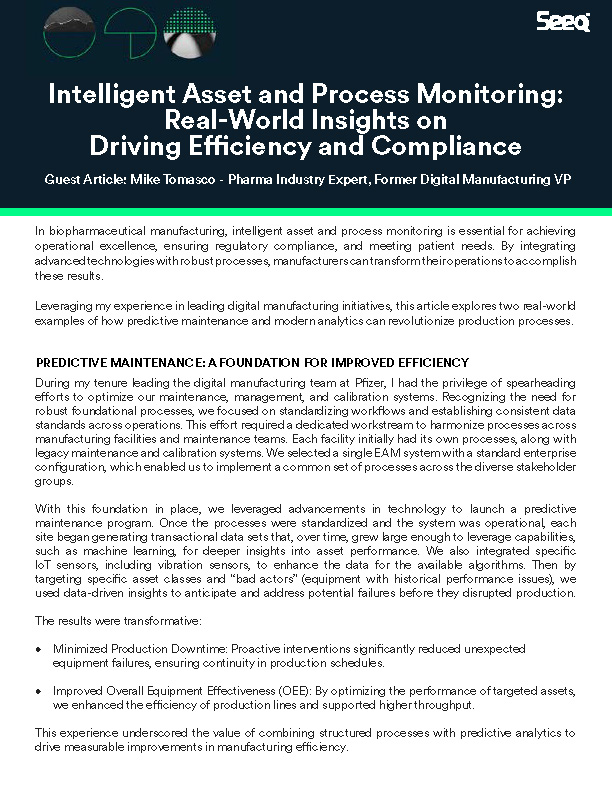 Intelligent Asset Process Monitoring